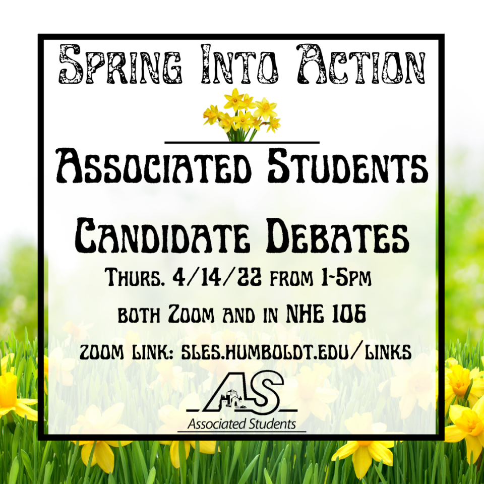 AS Candidate Debate Flyer. Click HERE for Recordings